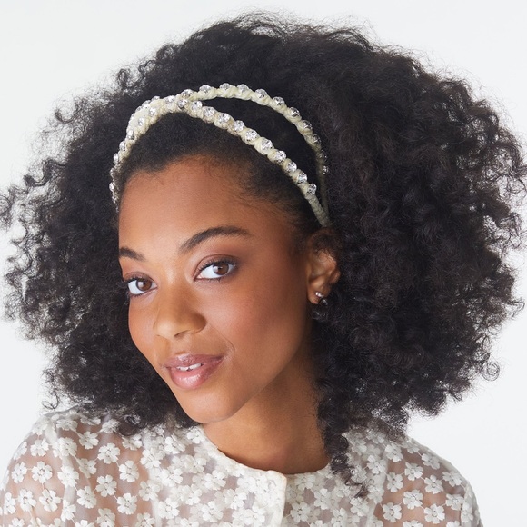 New🌟Anthropologie-Lele SadoughiCrystal Crossover Headband